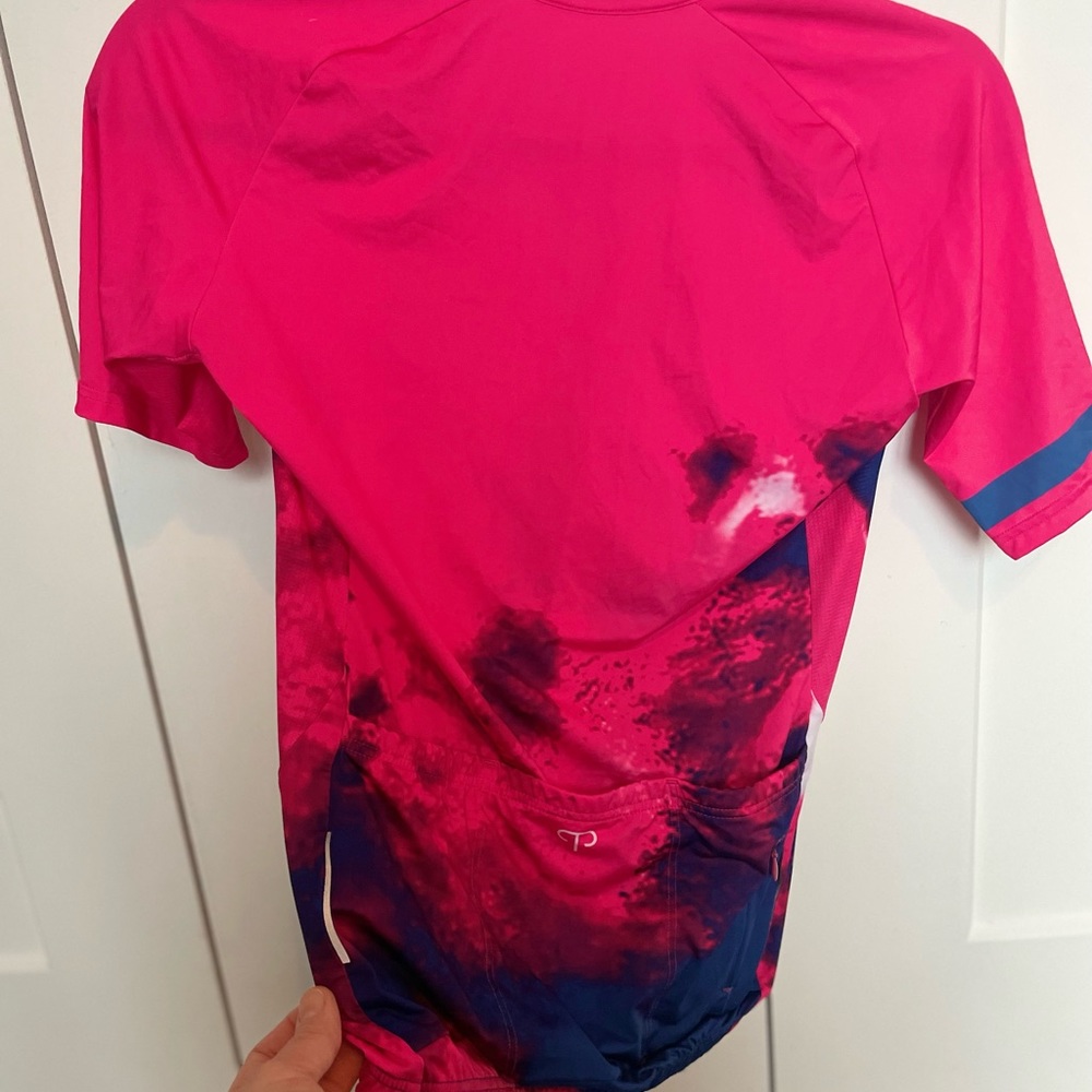 Peppermint Cycling Jersey pink and blue small